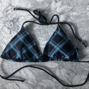 Plaid bikini top